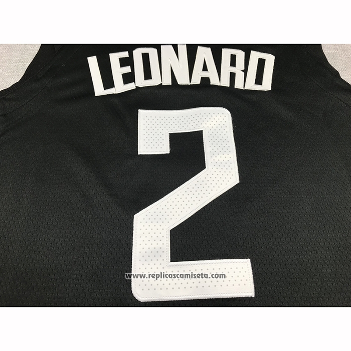 Camiseta Los Angeles Clippers Kawhi Leonard #2 Statement 2019-20 Negro